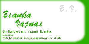 bianka vajnai business card